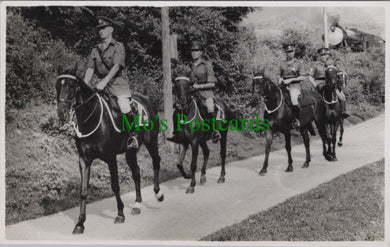 Military Postcard - Soldiers on Mounted Patrol