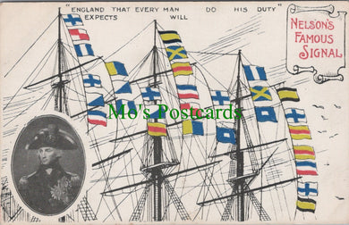 Naval Postcard - Nelson's Famous Signal