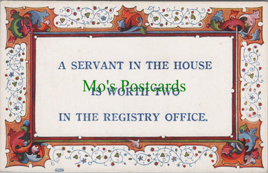 Quotation Postcard - A Servant In The House