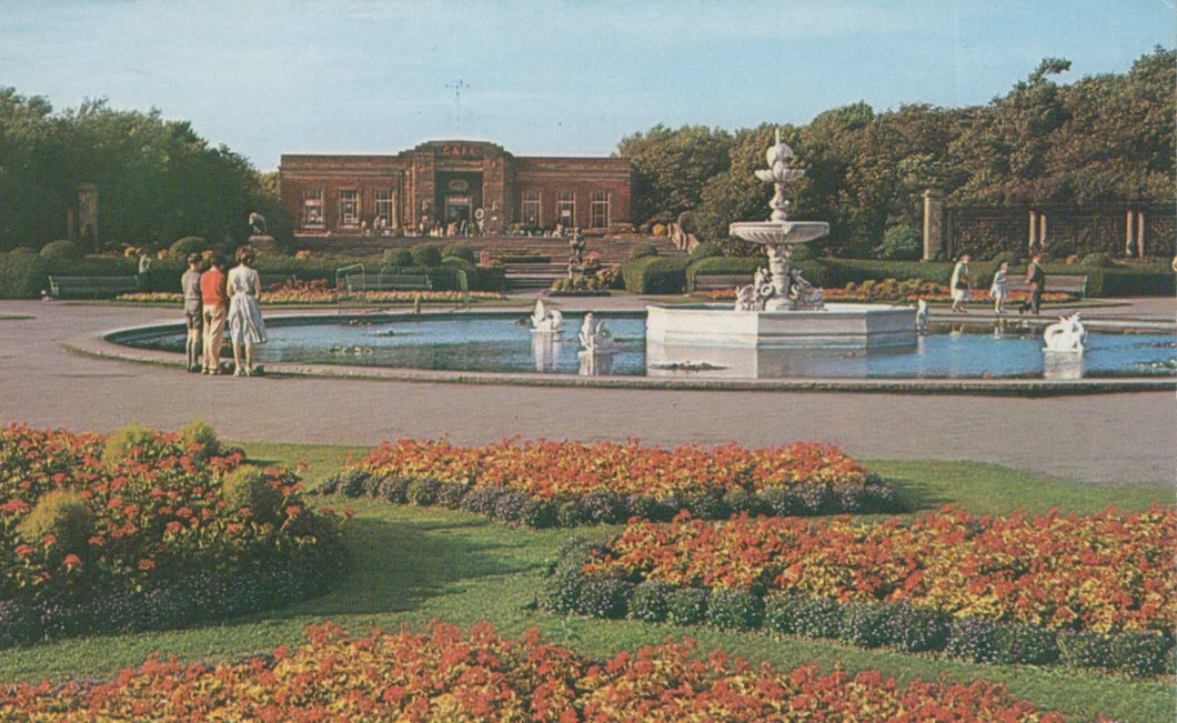 Lancashire Postcard - Italian Gardens, Stanley Park, Blackpool, 1965 - Mo’s Postcards 