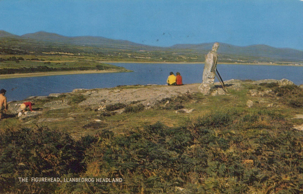 Wales Postcard - The Figurehead, Llanbedrog Headland,1966 - Mo’s Postcards 