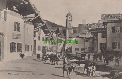 Germany Postcard - Mittenwald a.Isar - Obermarkt - Mo’s Postcards 