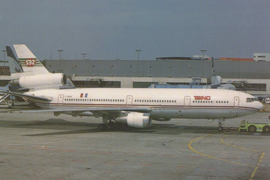 Aviation Postcard - F-GHOI DC10 Taino Aeroplane, Frankfurt Airport, 1993 - Mo’s Postcards 