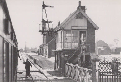 Lincolnshire Postcard - View From a Train For Spalding Arriving at Holbeach, 1959 - Mo’s Postcards 