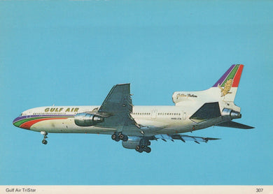 Aviation Postcard - Gulf Air Tristar Aeroplane - Mo’s Postcards 