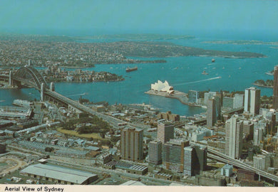 Australia Postcard - Aerial View of Sydney - Mo’s Postcards 
