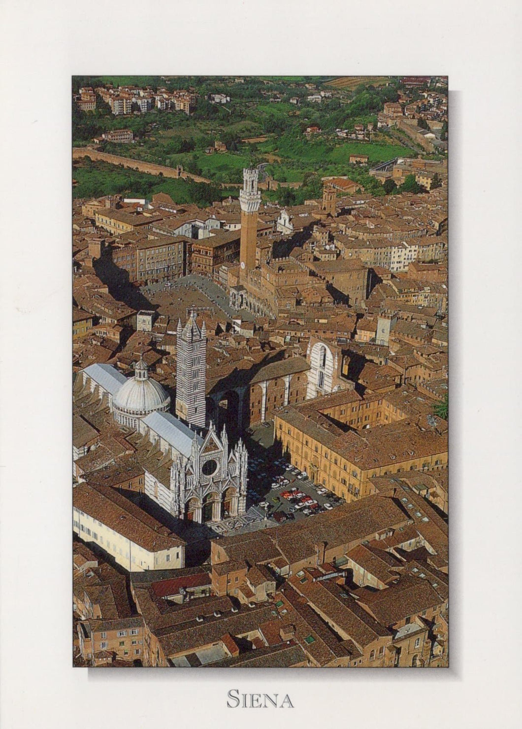 Italy Postcard - Aerial View of Siena, Tuscany - Mo’s Postcards 