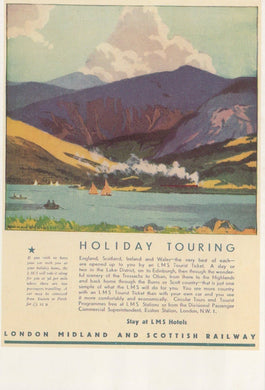 Advertising Postcard - Holiday Touring, London Midland and Scottish Railway - Mo’s Postcards 