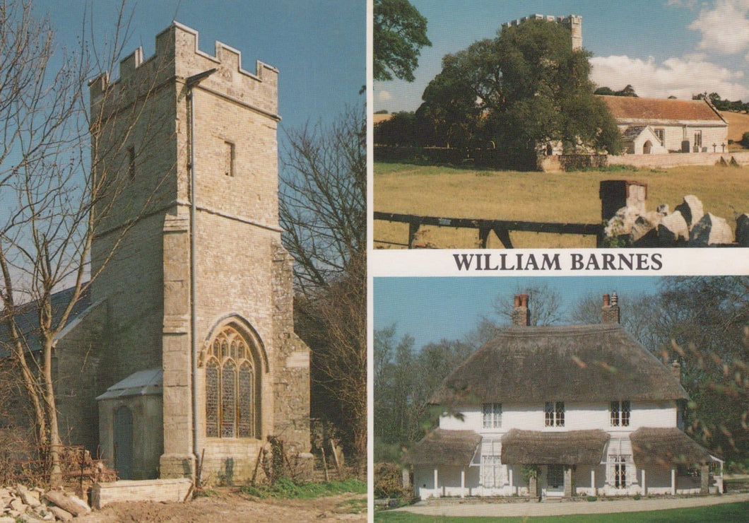 Dorset Postcard - Whitcombe Church, Winterbourne Came Church & Rectory - Poet William Barnes - Mo’s Postcards 