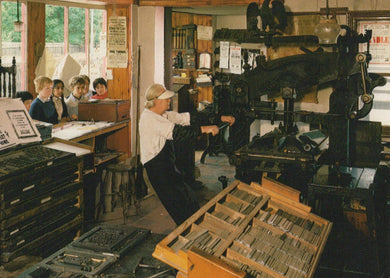 Shropshire Postcard - The Ironbridge Gorge Museum - Interior of The Printing Shop - Mo’s Postcards 