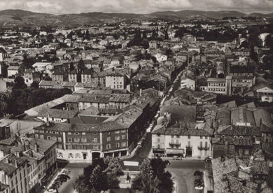 France Postcard - Aerial View of Macon - La Place De La Barre - Mo’s Postcards 