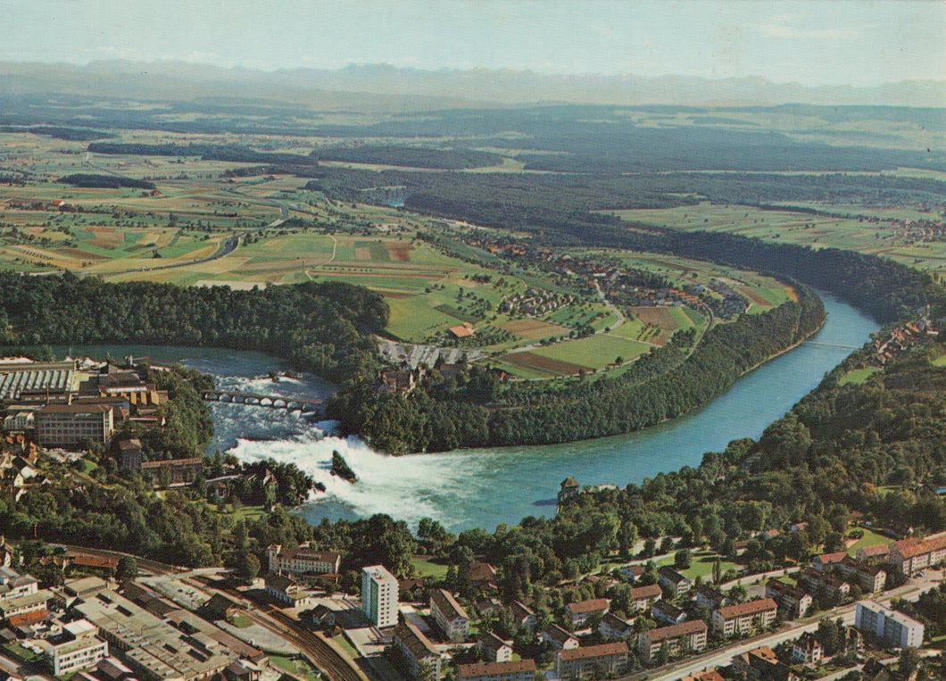 Switzerland Postcard - Aerial View of Neuhausen Am Rheinfall - Mo’s Postcards 
