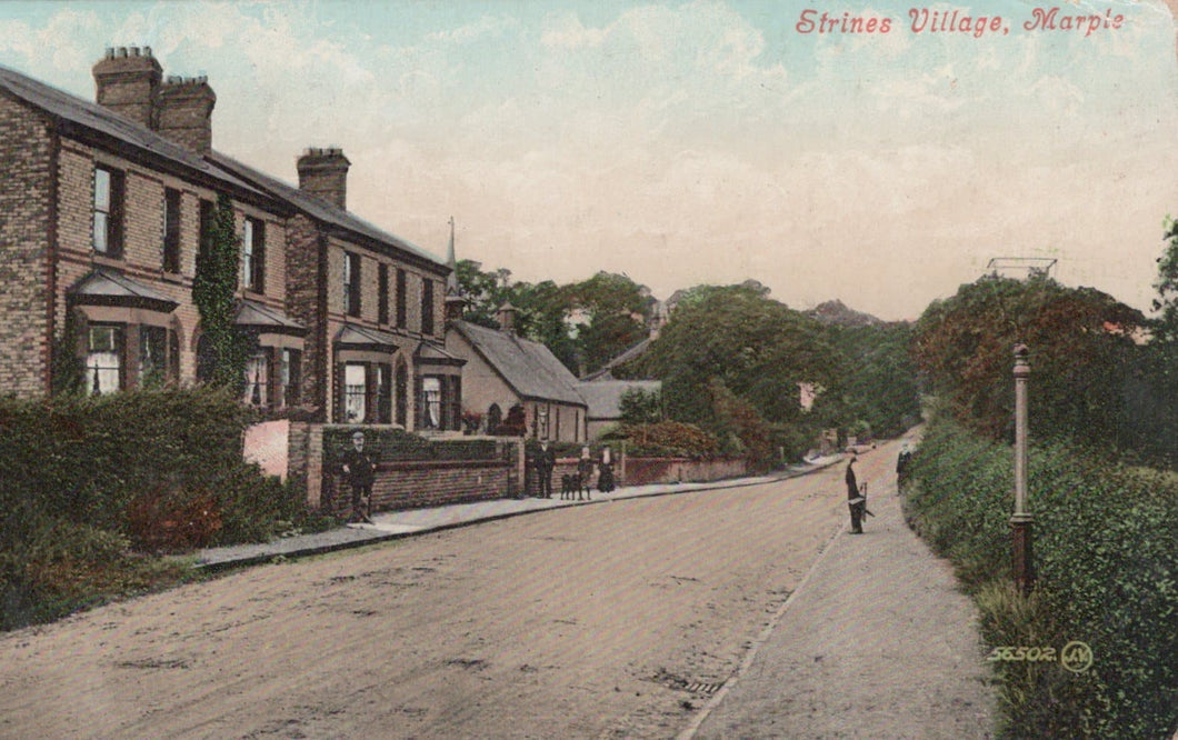 Cheshire Postcard - Strines Village, Marple, 1916 - Mo’s Postcards 