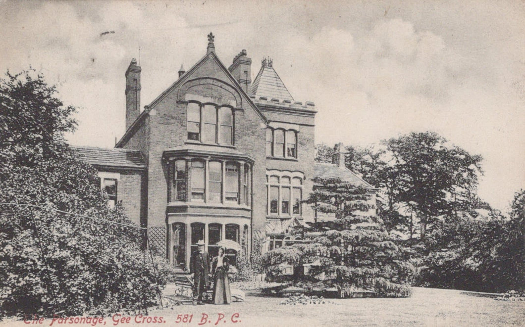 Cheshire Postcard - The Parsonage, Gee Cross, 1907 - Mo’s Postcards 