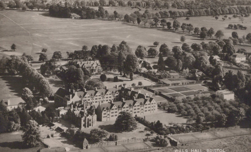 Bristol Postcard - Aerial View of Wills Hall, University of Bristol - Mo’s Postcards 