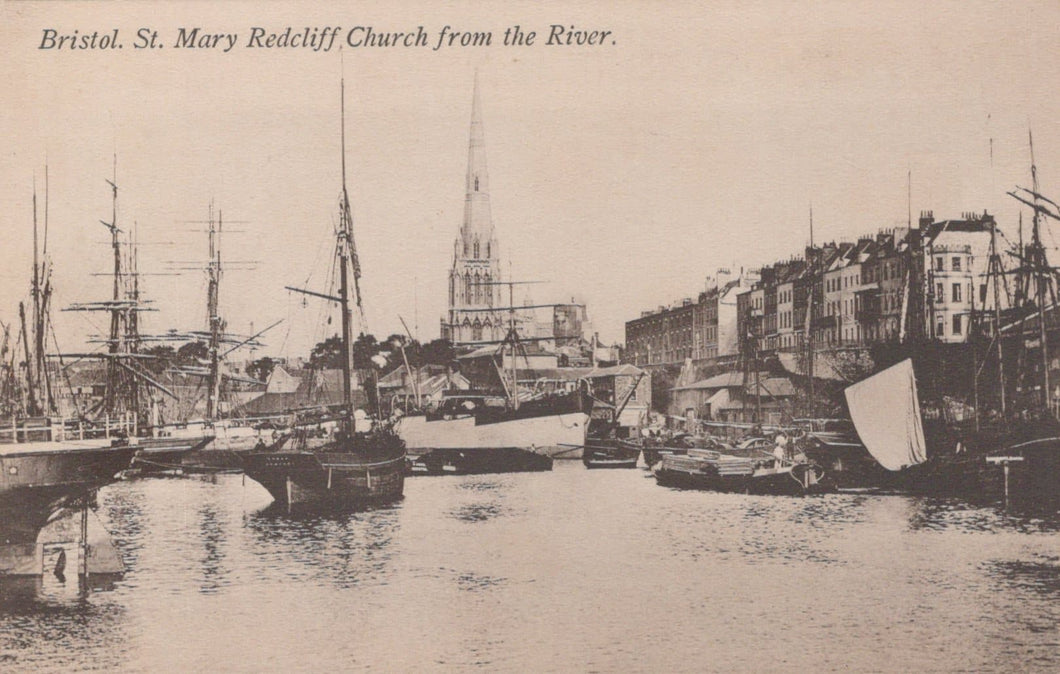 Bristol Postcard - St Mary Redcliff Church From The River - Mo’s Postcards 
