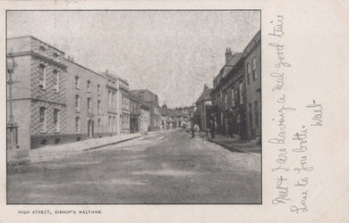 Hampshire Postcard - High Street, Bishop's Waltham, 1904 - Mo’s Postcards 