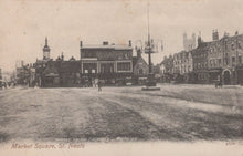 Load image into Gallery viewer, Cambridgeshire Postcard - Market Square, St Neots, 1910 - Mo’s Postcards 
