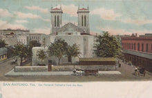 Load image into Gallery viewer, America Postcard - San Antonio, Texas - San Fernando Cathedral From The Rear - Mo’s Postcards 
