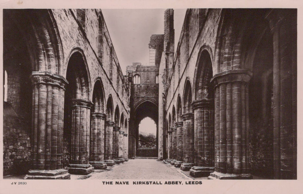 Yorkshire Postcard - The Nave, Kirkstall Abbey, Leeds - Mo’s Postcards 